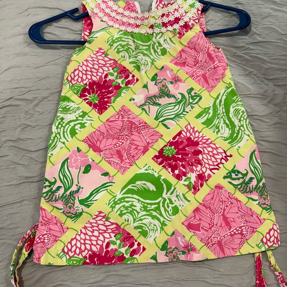 Lilly Pulitzer Pink and Green Floral Dress